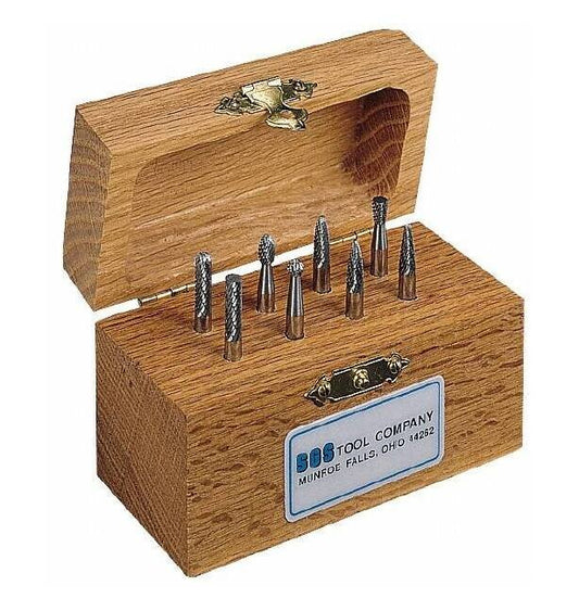 SGSPRO 8-Piece Tungsten Carbide Tap, Die & Drill Set, 3/16-Inch Shank - Image 1