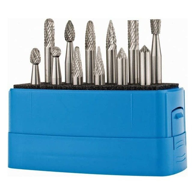 USA-Made Solid Carbide 12-Piece Tap, Die, & Drill Set - 1/4" Shank - Image 1