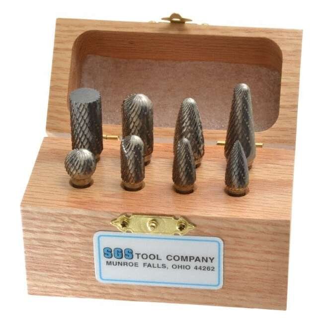 SGSPRO 8-Piece 1/4 Inch Tungsten Carbide Tap, Die, and Drill Set - Image 1