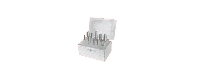 Rico Solid Carbide Burr Tap, Die, and Drill Set - 1/4 Inch Steel Shank - Image 1