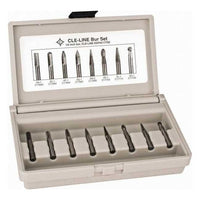 Cle-Line Solid Carbide Tap, Die, and Drill Set with 1/4'' Shank - 8 Piece