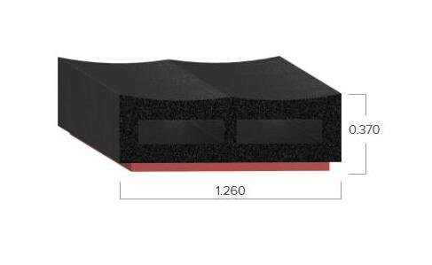 Uni-Grip 1.260" x 0.370" Rubber Tape Seal - Image 2