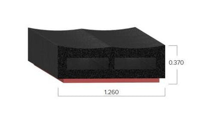 Uni-Grip 1.260" x 0.370" Rubber Tape Seal - Image 2