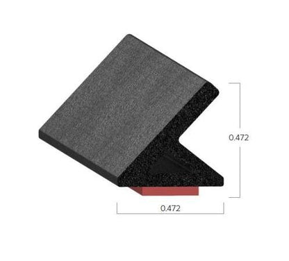 Uni-Grip 0.472in Sponge Rubber Tape Seal with 3M Heat-Activated Tape - Image 2