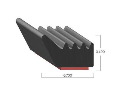 Uni-Grip Sponge Tape Seal - 0.700in Width, 0.400in Height - Image 2