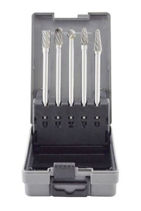 Astro 5 Piece Long Double Cut Carbide Burr Set 4.5 Inch