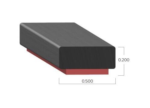 Uni-Grip 0.500" x 0.200" Rubber Tape Seal with 3M Heat-Activated Tape - Image 2
