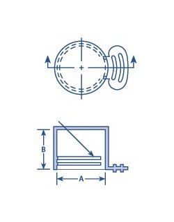 Tear Tab Plastic Cap for Straight Threads - 1-3/16-12 Standard Size - Image 2