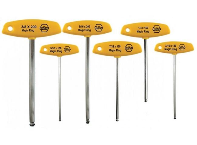 Wiha MagicRing Ball End Hex T-Handle Set - Image 1