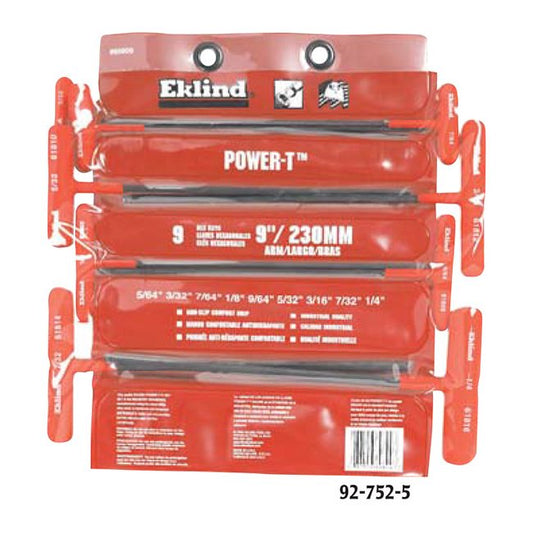 Eklind T-Handle Hex Key Set with Ball End - 11 Pieces - Image 1