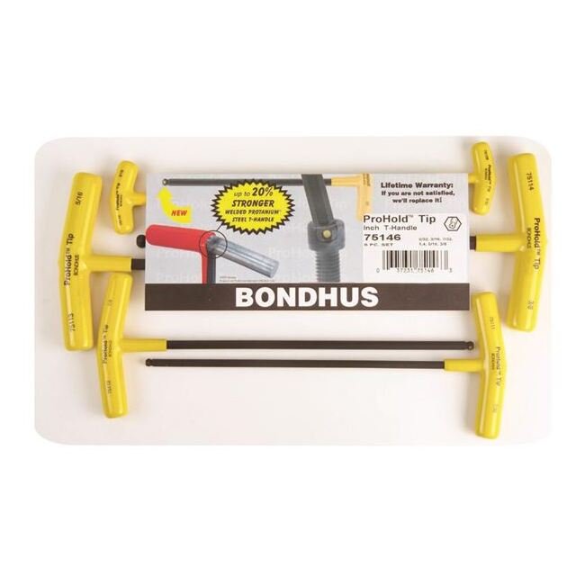Bondhus ProHold Ball Driver T-Handle Set (6pcs) - Image 1