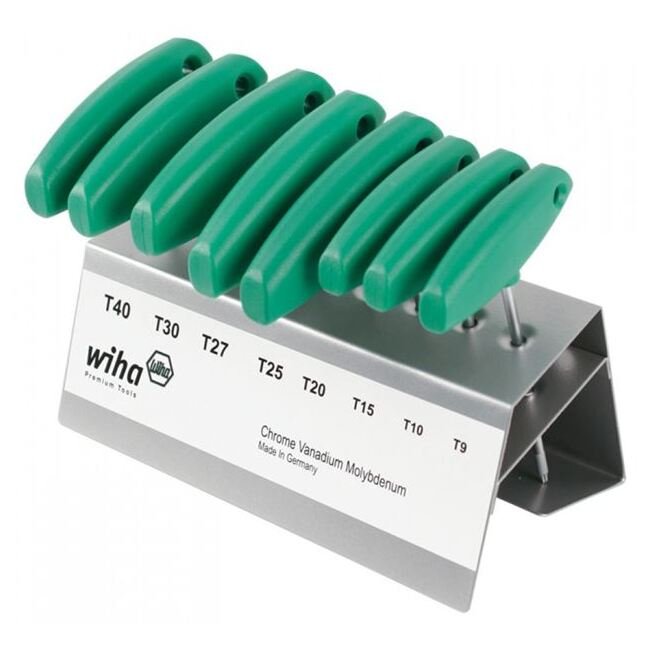 Wiha Torx T-Handle Set with Metal Stand - 8 Piece - Image 1