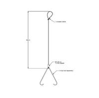 Griplock® 60in V-Clip Cable Industrial Kit with Looped Ceiling Attachment