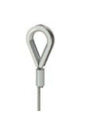 Galvanized Aircraft Cable with Loop and Thimble - Image 1