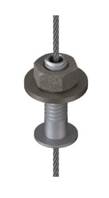 Griplock® Satin Chrome Cable Grommet for 5/8" Ceiling Tile - Image 1
