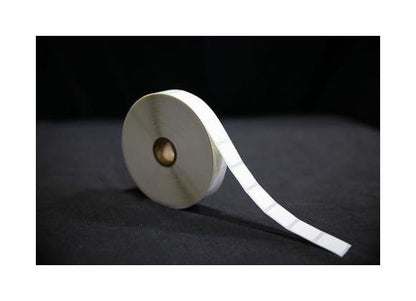 0.875 x 0.875 Inch Size White Opaque Liner Matte White Thermal Transfer Polyester Label - Image 1