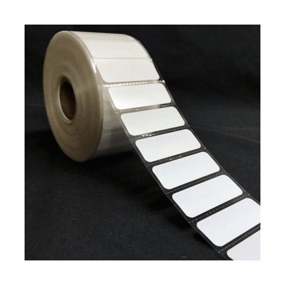 1.75 x 0.625 Inch Size White Polyester Thermal Transfer Label - Image 1