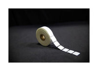 0.875 x 0.875 Inch Size Clear Liner White Thermal Transfer Polyester Label