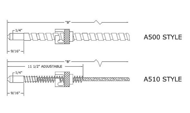 Adjustable Bayonet Style Plastic Thermocouples with RTD's - Acrolab A500/A510 Series - Image 2