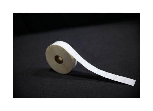 0.9375 x 0.9375 Inch Size Opaque Liner White Thermal Transfer Polyester Label - Image 1
