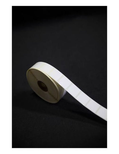 0.875 x 0.875 Inch Size Opaque Liner White Thermal Transfer Polyester Label - Image 2