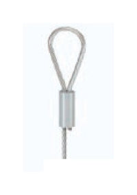 Griplock® Cable with Loop End - 120in, Aluminum, 5/64in Diameter