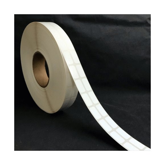0.5 x 1 Inch Size White Polyester Thermal Transfer Label - Image 1