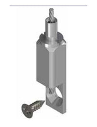 Adjustable Griplock® Cable Gripper Type 25 - Nickel Plated Brass/Satin-Chrome Finish