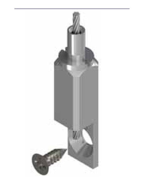 Adjustable Griplock® Cable Gripper Type 25 - Nickel Plated Brass/Satin-Chrome Finish - Image 1
