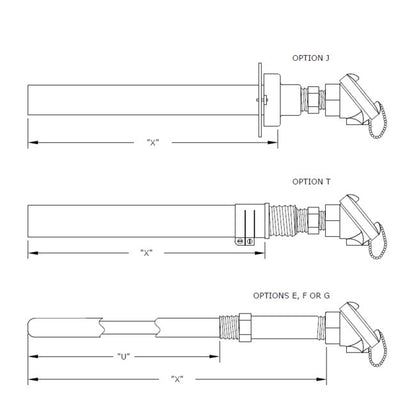 Industrial Thermocouple with Double Protection Tubes - Image 2