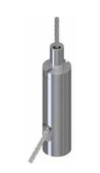Adjustable Side Exit Gripper with Safety Nut for Aircraft Cable