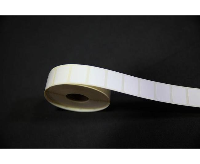 0.9375 x 0.75 Inch Size Opaque Liner White Thermal Transfer Polyester Label - Image 2