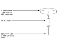 Stainless Steel Cable Canopy Kit - 2 Inch
