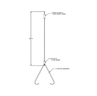 60 Inch Single Cable with Cable Coupler and V-Clip Gripper - Griplock® Industrial Cable Systems