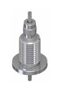 Griplock Bottom Key Flange Gripper for 1/4IPS Threaded Cables