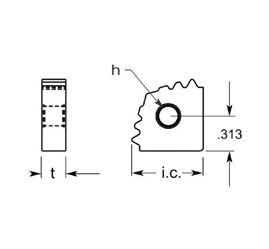 0.635/0.645 Inch Chaser Cutting Tool Insert - Image 1