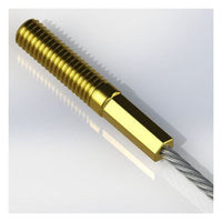 0.750 Inch (in) Thread Length and 0.063 Inch (in) Maximum Mating Cable Diameter Brass Threaded Cable Plug for Cable Assemblies