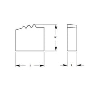 Ultra-Met® Chaser Cutting Tool Insert - 0.607/0.613 inch Width