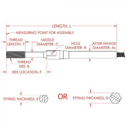 3.78 Inch (in) Fitting Length (L) Military Speciation (MS) Left Hand Handedness Threaded Terminal - Image 2