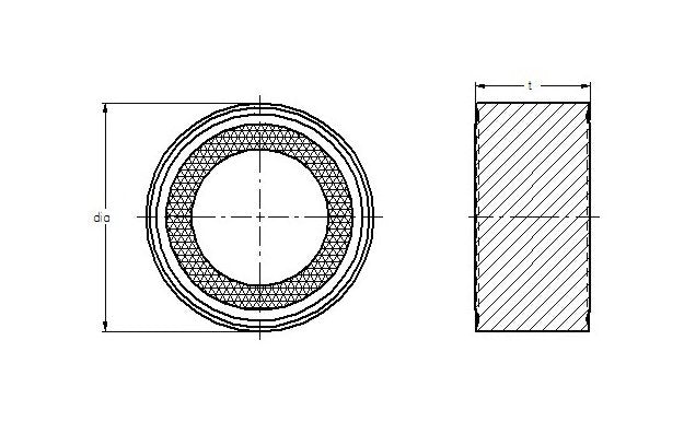 Ultra-Met Round Cutting Tool Insert, 0.622/0.628 in Diameter - Image 1