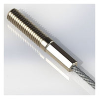 2.000 Inch (in) Thread Length and 0.250 Inch (in) Maximum Mating Cable Diameter Plated Steel Threaded Cable Plug for Cable Assemblies