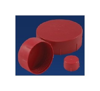 Red Polyethylene Threaded Cap for BSP/Gas Fittings - Image 1