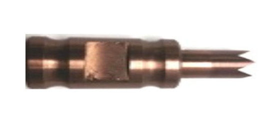 1/4 Inch (in) Diameter and 2 Inch (in) Length Titanium Coated Round Toothed Punch - Image 1
