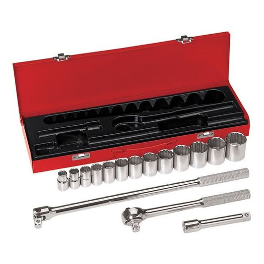 Klein® 1/2 in. Drive 16-Piece Socket Set - Industrial-Grade Socket Wrenches - Image 1