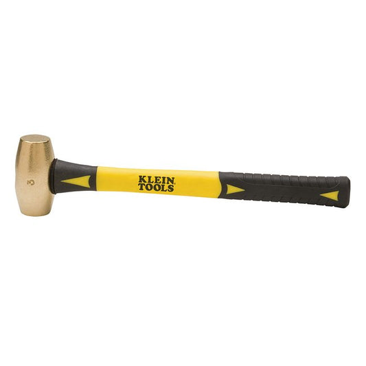 Klein® Non-Sparking Brass Hammer, Fiberglass Handle, 15-3/4 in. Length - Image 1