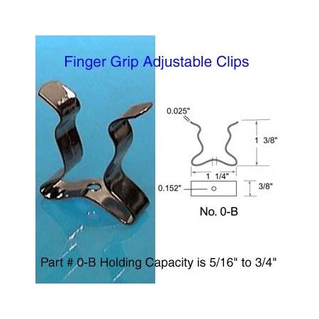 Nickel Plated Finger Grip Adjustable Clips - Image 1