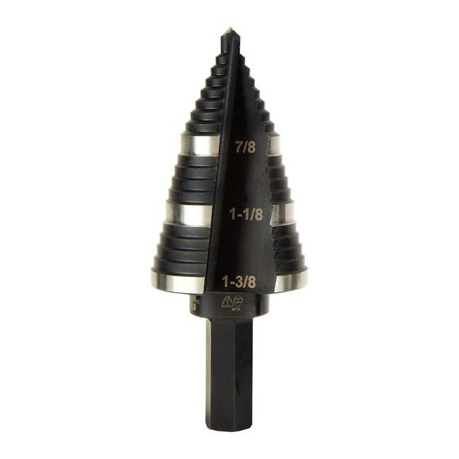 Klein® 3-Hole Step Drill Bit, M2 Steel 7/8 - 1-3/8 in. - Image 1