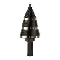 Klein® 3-Hole Step Drill Bit, M2 Steel 7/8 - 1-3/8 in.