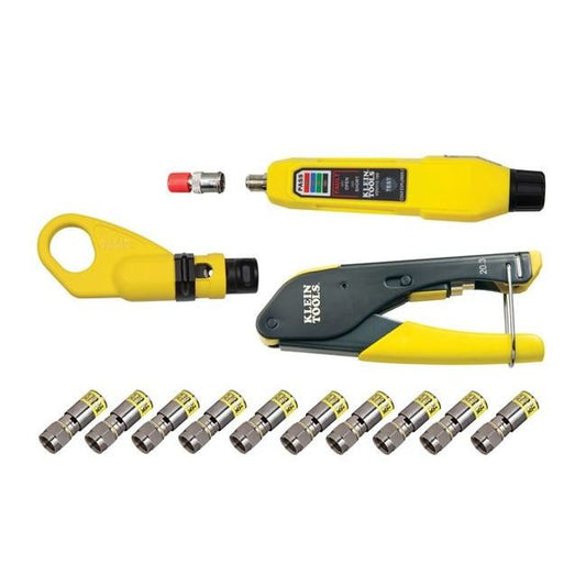 Klein® Coax Installation & Test Kit for RG6/RG6-QS Cables - Image 1