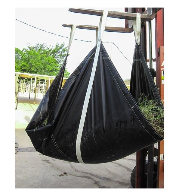 Rowdy's DirtBall™ 8 ft Canvas Jobsite Debris Tarp with V-Notch Cutout - Image 3